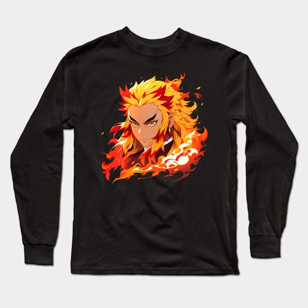 rengoku Long Sleeve T-Shirt by pokermoment